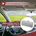 thumbnail image 2 of Unique Bargains Car Sunglasses Case Magnetic Universal Car Visor Eyeglasses Holder Storage Box Leather Gray 17x7.5cm 1 Pcs, 2 of 7