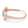 thumbnail image 3 of 1/3 ct t.w Round Cut Lab Created Moissanite Diamond Bypass Cluster Promise Ring For Women In 14K Rose Gold Over Sterling Silver (G-H Color, VVS1 Clarity 0.33 Cttw) Size - 9, 3 of 6