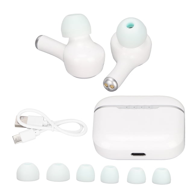 Auriculares de traductor Bluetooth 5.2 Admite 84 idiomas 5 modos Auriculares de traductor inalámbricos con cancelación de ruido Blanco