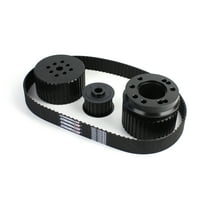 Speedmaster PCE415.1002.02 Compatible with Chevy SBC 350 Long Water Pump Lwp Gilmer Drive Kit Black