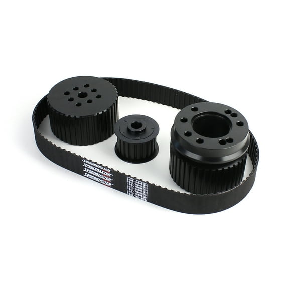 Speedmaster PCE415.1002.02 Compatible with Chevy SBC 350 Long Water Pump Lwp Gilmer Drive Kit Black