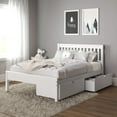 thumbnail image 3 of Donco Kids Contempo Mission Full Size Solid Pine Wood White Bed with Twin Trundle, 3 of 5