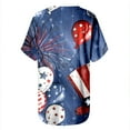 thumbnail image 5 of T-shirts d'Été Grande Taille pour Femmes, Col Rond, Imprimés, Manches Courtes, T-Shirt Blouse, Hauts Amples, T-Shirt à Col en V pour Femmes en Liquidation, 5 of 5