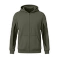 thumbnail image 3 of XAOFW Solid Color Zip Up Hoodies For Boys Zipper Long Sleeve Hooded Sweatshirt With Front Pockets Lightweight Outdoor Wear Pullover For Kids Versatile Tops 4-5 Years, 3 of 6
