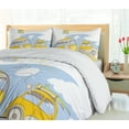 thumbnail image 5 of Ambesonne Happy Camper Duvet Cover Sets, Pastel Cartoon Van Car, 2-Queen, White Multicolor, 5 of 7