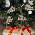 thumbnail image 6 of LOLIPPYY 20pcs Christmas Glitter Berries Stems Artificial Christmas Picks Christmas Tree Ornaments, 6 of 7
