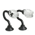 thumbnail image 1 of 1 Pair Metal Hanging Hook with Crystal Rose Head Curtain Holdback Wall Tie Back Hooks Hanger, 1 of 5