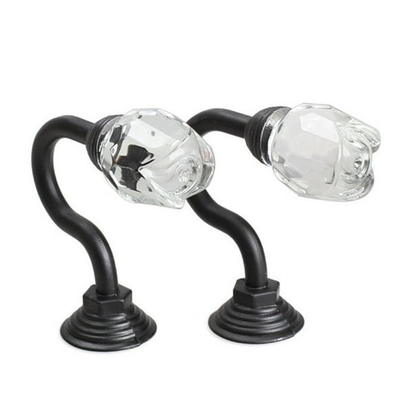 1 Pair Metal Hanging Hook with Crystal Rose Head Curtain Holdback Wall Tie Back Hooks Hanger