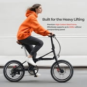 Foldable Bike for Adults, 16 Inch Folding Bike with 1-Second Quick Fold, 33lbs Lightweight, Shimano 7-Speed Gears, 95% Pre-Assembled for City Commute, Apartment & Travel