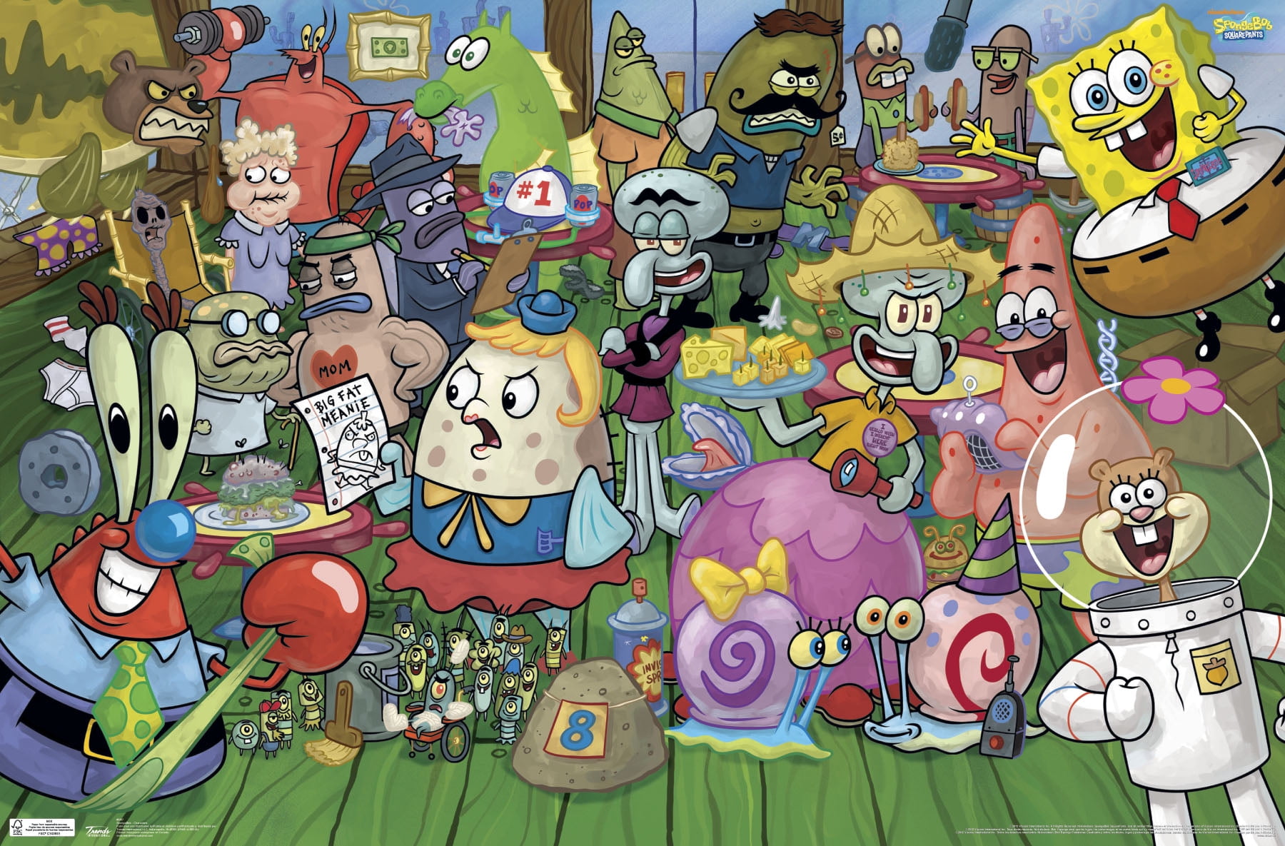 Nickelodeon Spongebob Character Wall Poster, 22.375" x 34"