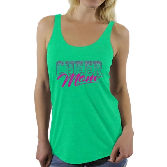 Awkward Styles Women's Cheer Mom Cool Sporty Graphic Racerback Tank Tops Mother's Day Gift