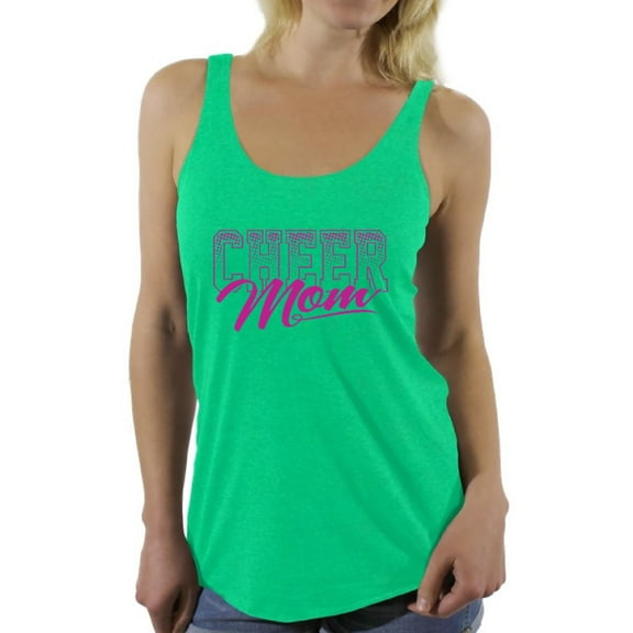 Awkward Styles Women's Cheer Mom Cool Sporty Graphic Racerback Tank Tops Mother's Day Gift