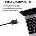thumbnail image 2 of 10 inches (2xPack) USB Type-C Cable Compatible with Media Logitech Keyboards also Fast Quick Charges plus Data Transfer! (BLACK), 2 of 5