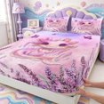 thumbnail image 3 of Manfei Pastel Amphibian Axolotl Fitted Sheet Full,Cute Salamander Pattern Bed Set,3 Pieces,1 Fitted Sheet and 2 Pillowcases, 3 of 6