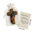 thumbnail image 2 of Pocket Prayer Cross with Inspirational Card and Carry Bag for Spiritual Comfort and Encouragement Handheld Wooden Cross for Christian Religious Gift, 2 of 8