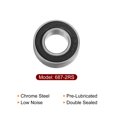 thumbnail image 4 of Uxcell 687-2RS Ball Bearings 7mmx14mmx5mm Chrome Steel Double Sealed 20 Pack, 4 of 6
