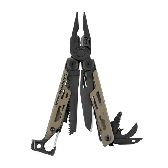 LEATHERMAN, Signal, 19-in-1 Multi-tool for Outdoors, Camping, Hiking, Fishing, Survival, Durable & Lightweight EDC, Coyote Tan