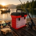 thumbnail image 2 of JWQFBC Drawer Tackle Box Large Capacity Portable Fishing Box Easy Opening  Close Multi Compartment Tackle Organizer, Gray, 2 of 9
