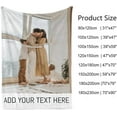 thumbnail image 6 of Personalized Blanket with Photo Text - Cozy Flannel Material Customized Picture Blanket, Birthday Gift for Wife, Mom, Dad, Kids, Pet, Friends, 6 of 6