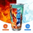 thumbnail image 6 of Bingfone Cool Camel Oasis Vibes for 20 Oz Stainless Steel Travel Mug Double Wall Water Coffee Cup for Home,Office, Outdoor Works Great for Ice Drinks and Hot Beverage-Straw Three-piece Set, 6 of 8