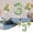 Green, variant on TOUMENY 1st Birthday Balloons Set, Helium-Ready Foil Number Balloons for Baby's First Birthday Party Decorations, Long-Lasting Floating Balloons with Ribbon for Celebrations and Photography Props