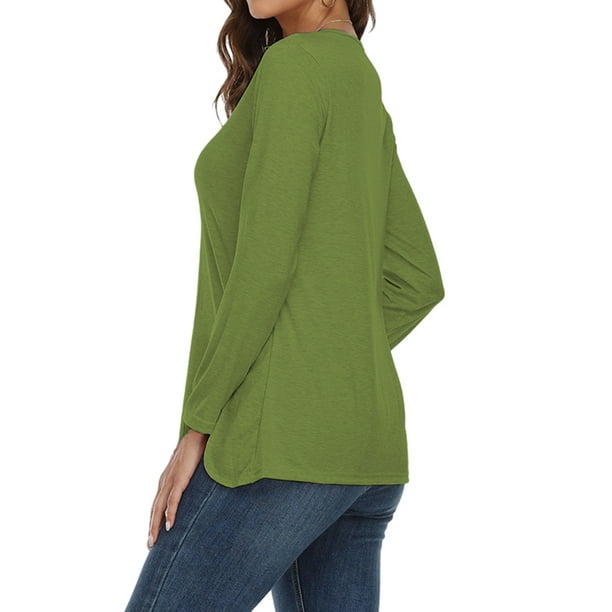 Pull cachemire femme col v boyfriend Vert gazon