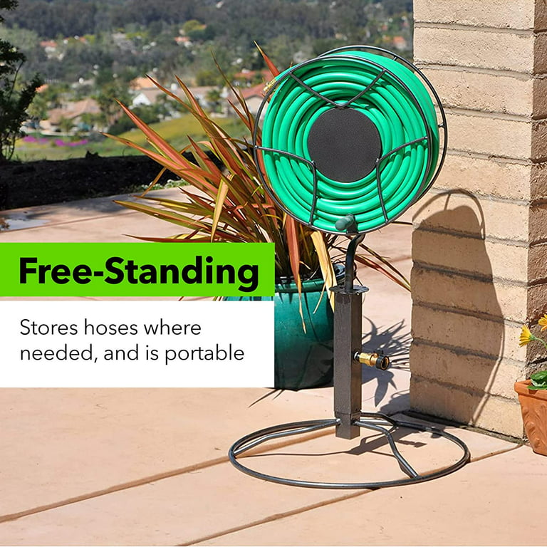 Yard Butler Free Standing Swivel Hose Reel - Water Hose Caddy For Yard or  Garden - Outdoor Garden Hose Accessories, Water Hose Reel Rotate 360  Degree