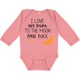 thumbnail image 3 of Inktastic I Love My Papa to the Moon and Back Boys or Girls Long Sleeve Baby Bodysuit, 3 of 5