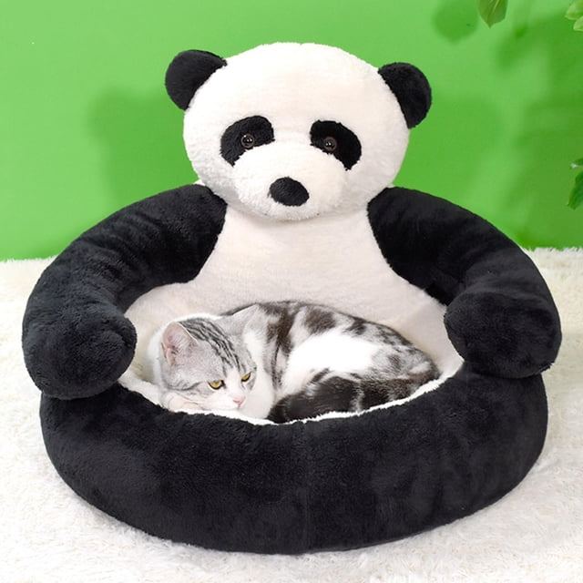 Cama Acogedora Para Mascotas Perfecl Sofá Semiabierto Lavable A Máquina Oso Gris Pequeño