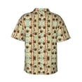 thumbnail image 3 of Sloth Brown Hawaiian Shirts For Men, Summer Short-Sleeve Relaxed-Fit Button-Down Shirts Medium, 3 of 9