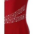 thumbnail image 6 of TTAO Kids Girls Lyrical Dance Dress Sleeveless Latin Dance Skirted Leotard Ballet Dancewear 6-16 Years Burgundy 12, 6 of 7