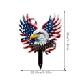 thumbnail image 3 of Darzheoy 4th of July Outdoor Decorations, Patriotic Wall Art Ornament, Handcrafted Metal Wall Art Decoration, Outdoor Weatherproof Home Accent for Yard, Porch, Front Door, Garden, Patio, 3 of 6
