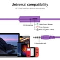 thumbnail image 7 of GJX Kids Foldable Over-Ear Wired Headphones, 3.5mm Jack, Noise Cancelling, Purple Noise Cancelling Headphones For Work, 7 of 7