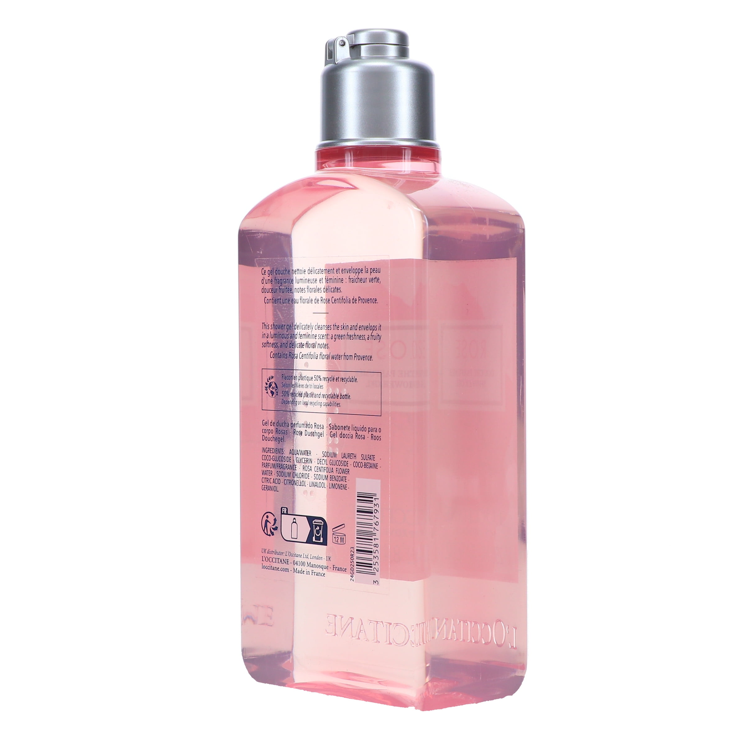 L'Occitane Rose Shower Gel, Skin and Body Wash, Floral