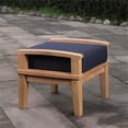 thumbnail image 2 of Pemberly Row Contemporary Outdoor Patio Teak Ottoman in Natural Navy, 2 of 7
