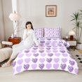 thumbnail image 4 of Homewish 2-Piece Twin Comforter Set - Purple Heart Valentine's Day Princess Reversible, 4 of 8