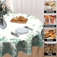 thumbnail image 6 of Leaf Flowers Spring Tablecloth Sage Green leaf Round Tablecloths 60 Inch Watercolor Eucalyptus Table Cloth for Farmhouse Kitchen Decor Polyester Fabric Summer Table Cover for Party Outdoor Camping, 6 of 6