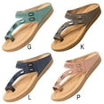 thumbnail image 5 of Women’s Toe Thong Footbed Slide Sandals, Wide Width Available, 5 of 5