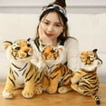 23-33cm Cute lifelike Tiger Stuffed Animals White Tigers Plush Toy Real ...