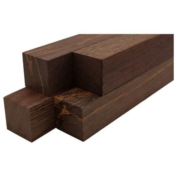 Wenge Lumber Turning Blanks 2" x 2" (4 Pieces) (2" x 2" x 24") Wood