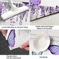 thumbnail image 3 of Purple Flower Butterfly Pattern Kitchen Rug Mat,Kitchen Runner Rugs Non Skid Washable,Decorative Kitchen Floor Mats for Kitchen,Sink,Laundry,17"X47", 3 of 5