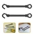 thumbnail image 1 of Homoyoyo 6Pcs Black Ceiling Light Fixture Rods with Hook Stainless Steel Load Bearing Suspension, 1 of 6