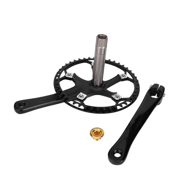 Juego De Bielas De Bicicleta Negro, Juego De Bielas De Integración Hueca De Proceso De Pulido, Accesorio De Bicicleta De Bielas Huecas OTVIAP 45T