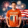 thumbnail image 2 of XDZJLR Mens Fourth Of July Shirt Patriotic Independence Day Short Sleeve Tee Shirt Summer Casual Tops Mens American Flag T-Shirts, 2 of 4