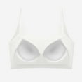 thumbnail image 4 of Xfvqtps Sports Bras for Women Spaghetti Straps Padded Elastic Soft Comfortable Gym Fitness Yoga Bra White, 4 of 6