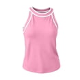 thumbnail image 6 of Noric Women's Sleeveless Tank Tops Summer Casual Contrast Binding Halter Neck Loose Fit Tops, 6 of 8