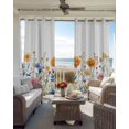 thumbnail image 6 of Spring Floral Blackout Curtains for Bedroom Living Room Darkening Curtains 63 Inches Long Colorful Flowers Pastoral Elegant Window Curtain 2 Panels Set Window Treatment Grommet Drapes 42"x63", 6 of 9