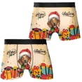 thumbnail image 3 of Merry Christmas Santa Dachshund Scarf Twinkling Lights Xmas Holiday All Over Print Boxer Briefs Underwear for Men Dad Wiener Dog Lover Gifts Idea - 00022, 3 of 6