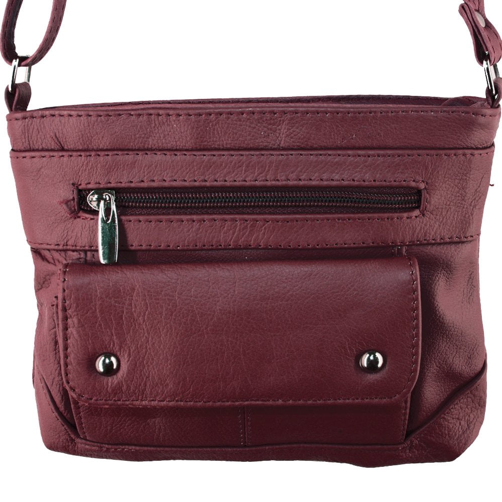 Silver Fever Leather Travel Cross Body Handbag