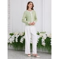 thumbnail image 3 of DARING DIVA Women's Casual Long Sleeve Knit Ribbed Cardigan Sweaters S Light Green, 3 of 6